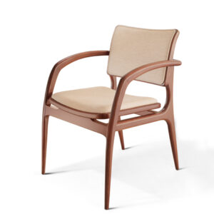 CADEIRA VALENTINE COM BRAÇO (Encosto em Tecido)